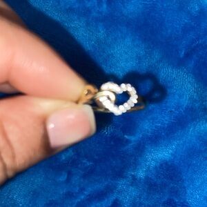 10k Real Solid Yellow Gold Infinity Heart Ring